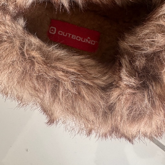 Brown Faux Fur Moccasin Slippers - Picture 3 of 4